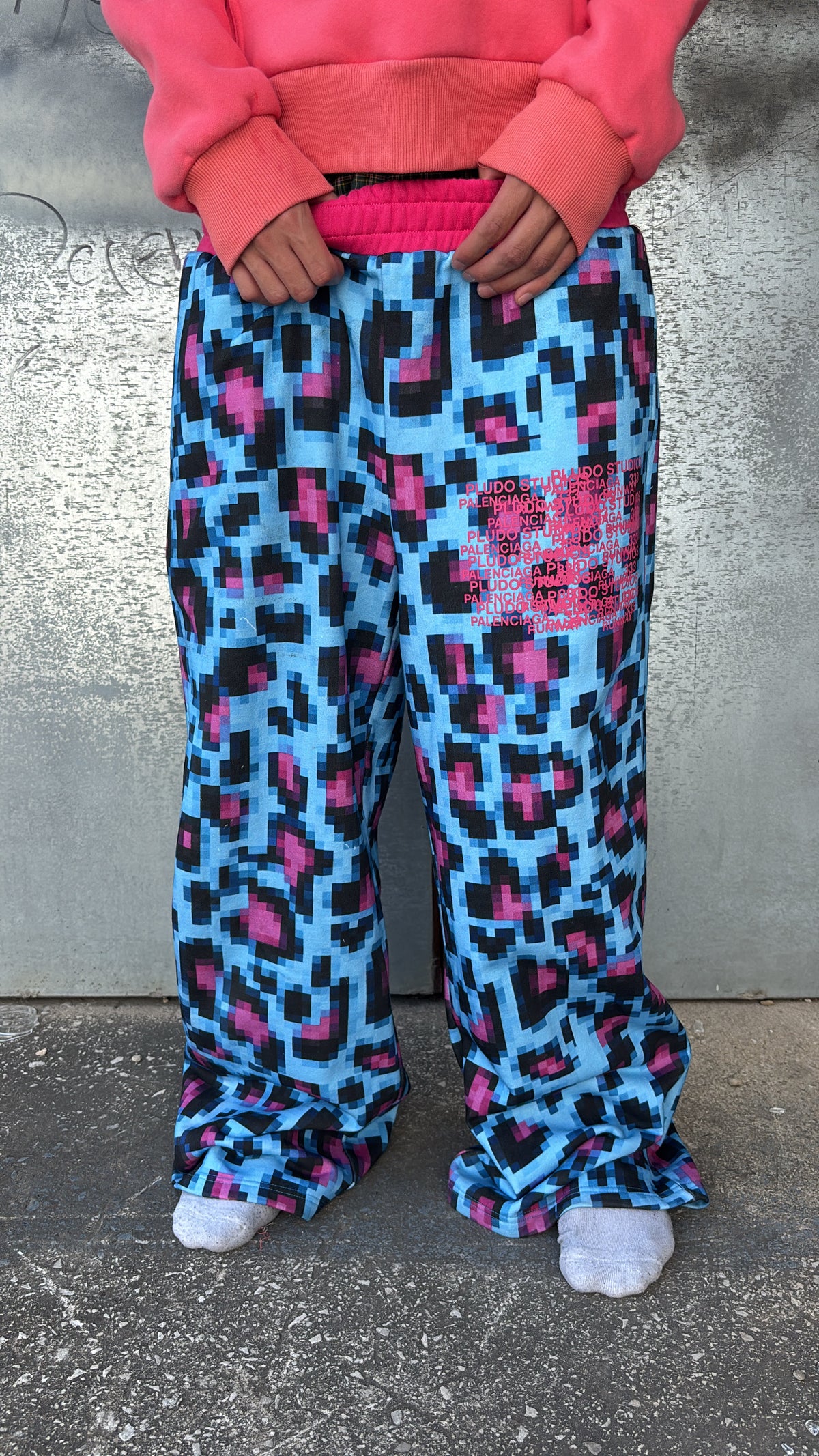 Glitched Leopard Sweats