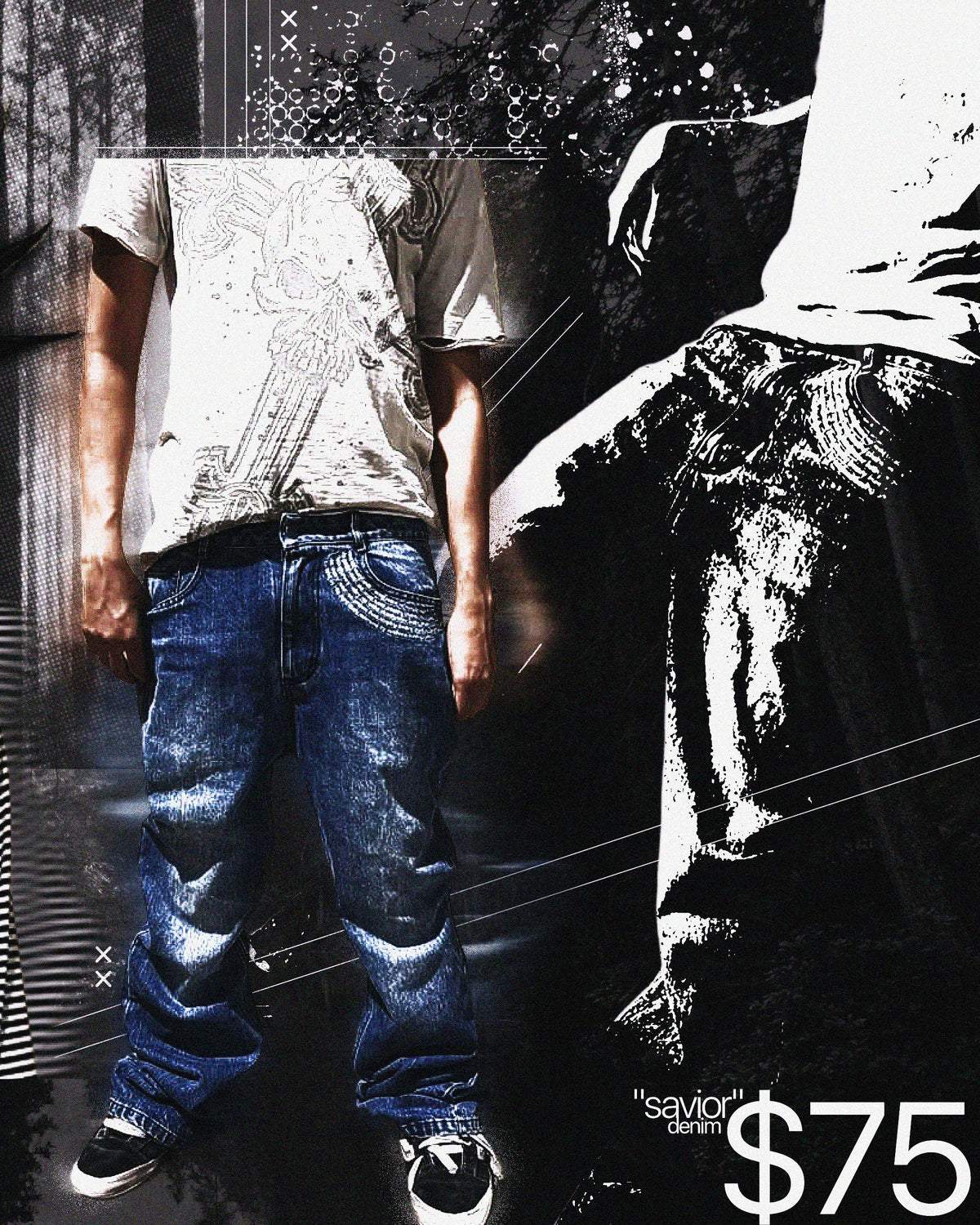 “Savior” poem jeans