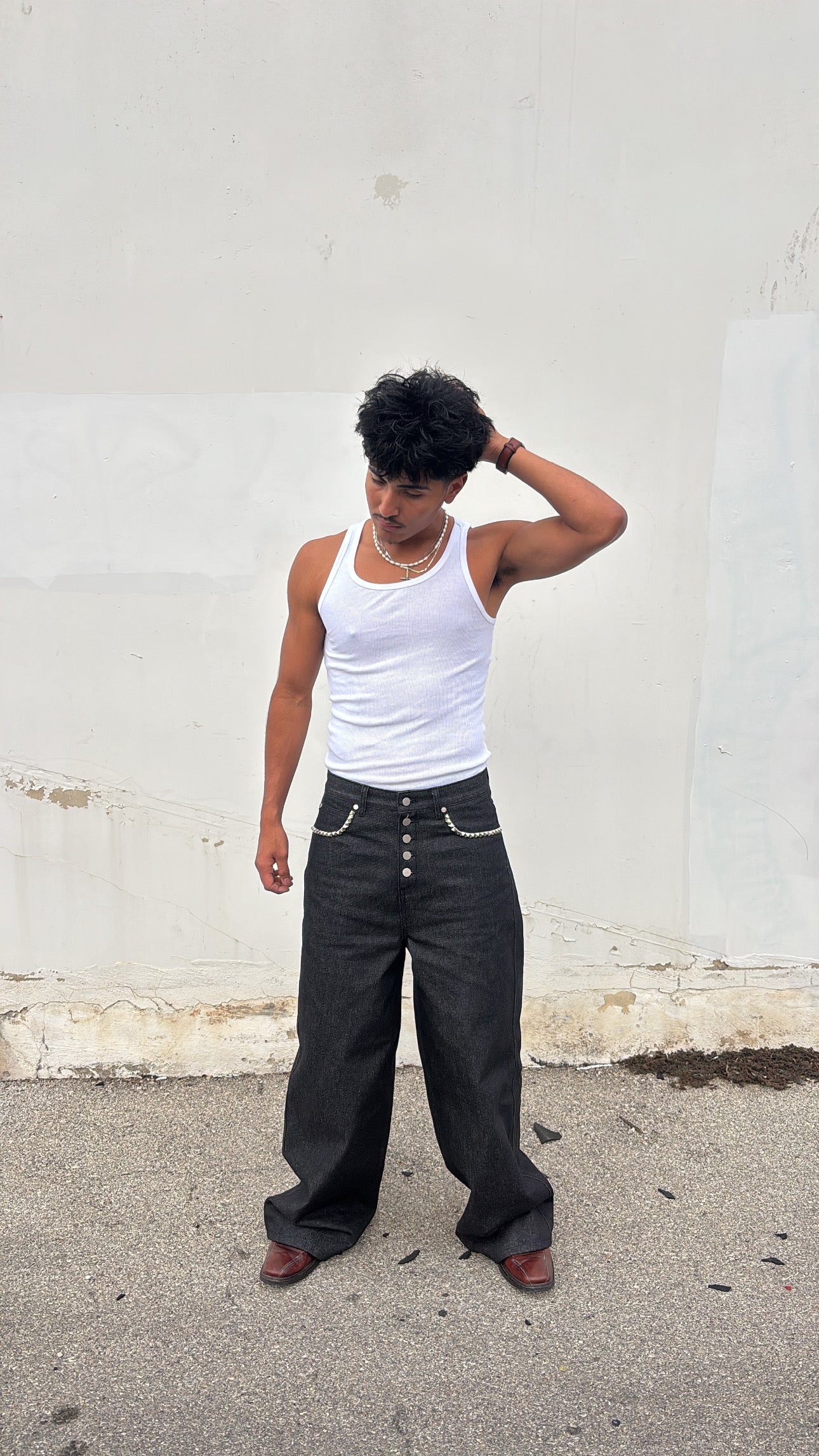 DETAILED BAGGY Raw Denim