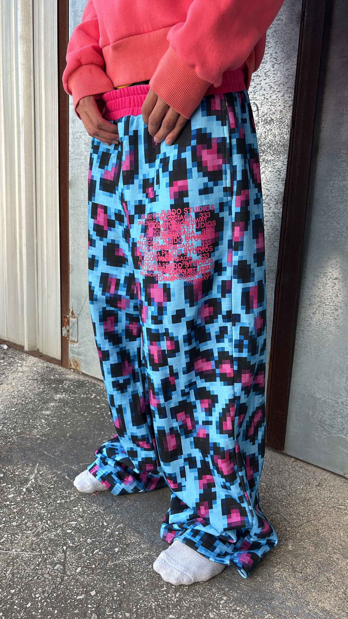 Glitched Leopard Sweats